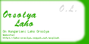 orsolya laho business card
